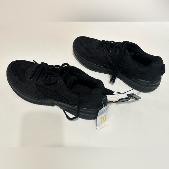 NWT PRIMARK BLACK SNEAKERS MADE FROME RECYCLED COTTON IN SIZE 10 - Picture 3 of 6